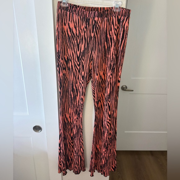 ASOS Pink Zebra Flare Pants - Picture 6 of 6